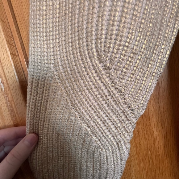 Express Gold Ribbed Woven Sweater - Picture 5 of 6